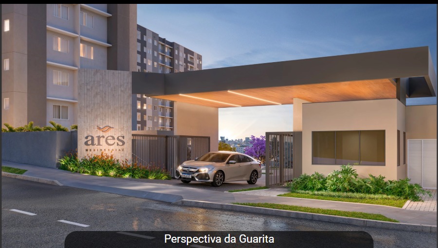 Perspectiva da guarita do Ares Residencial