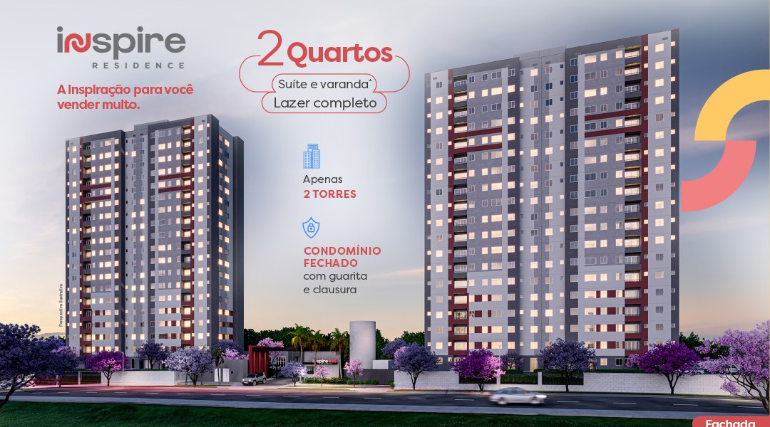 Fachada do Inspire Residence em Contagem